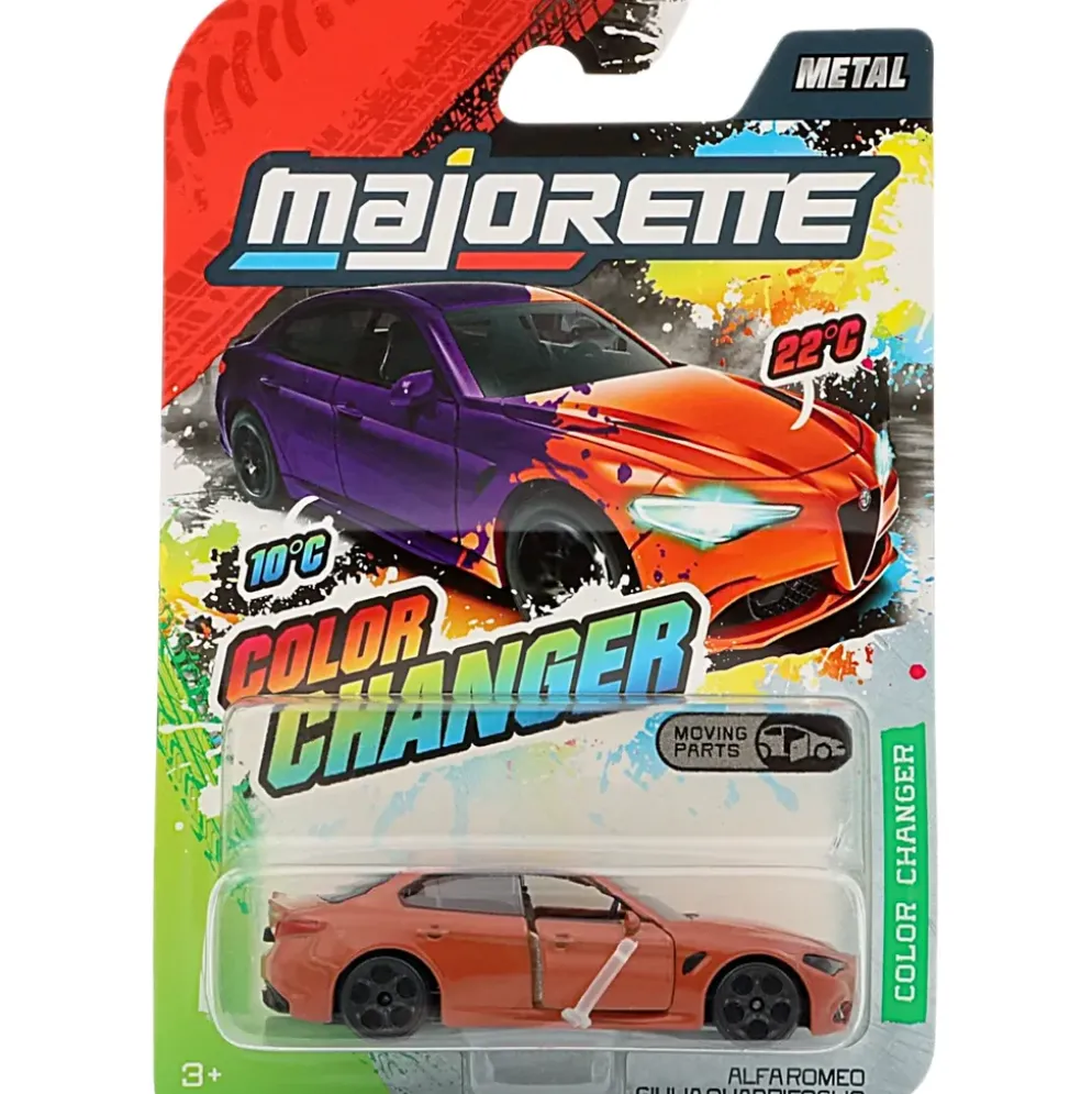 Alfa Romeo Giulia Quadrifoglio - Color Changers Premium Cars - Majorette - 7 cm