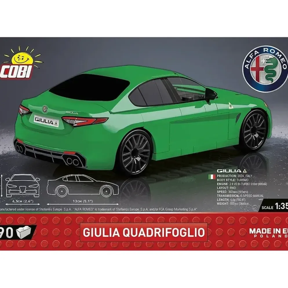Alfa Romeo Giulia Quadrifoglio - Grön - 24605 - COBI - 1:35