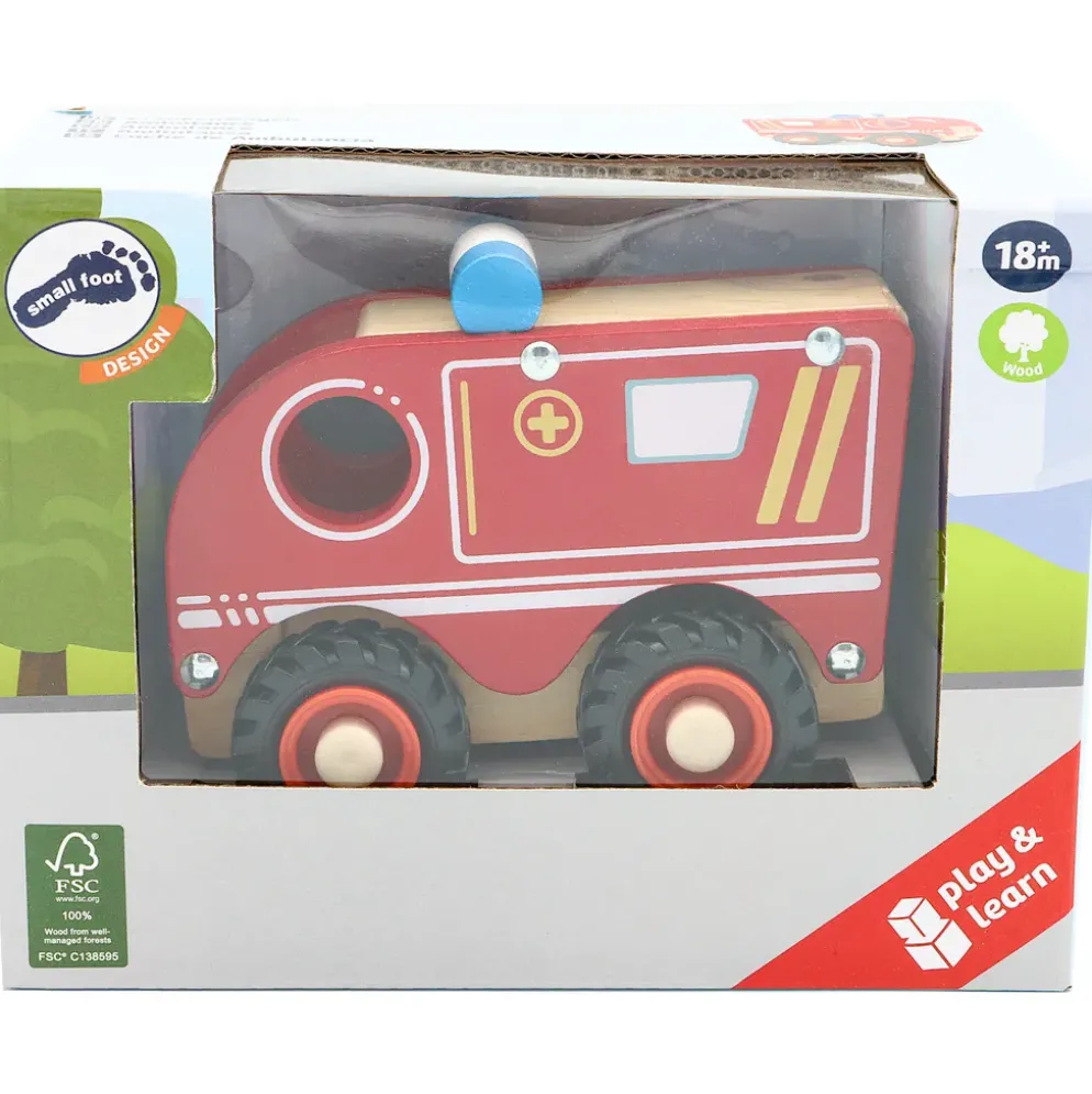 Ambulans i trä - Röd - Small Foot