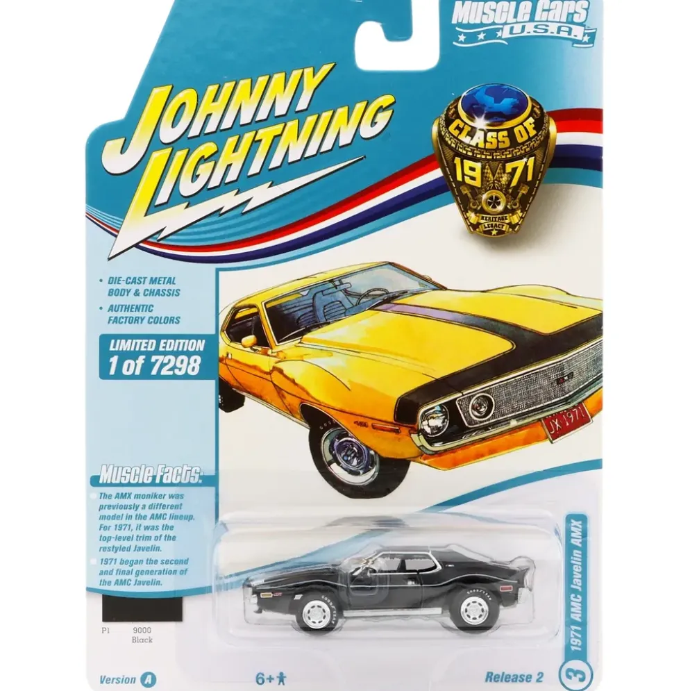 1971 AMC Javelin AMX - Svart - Johnny Lightning - 1:64