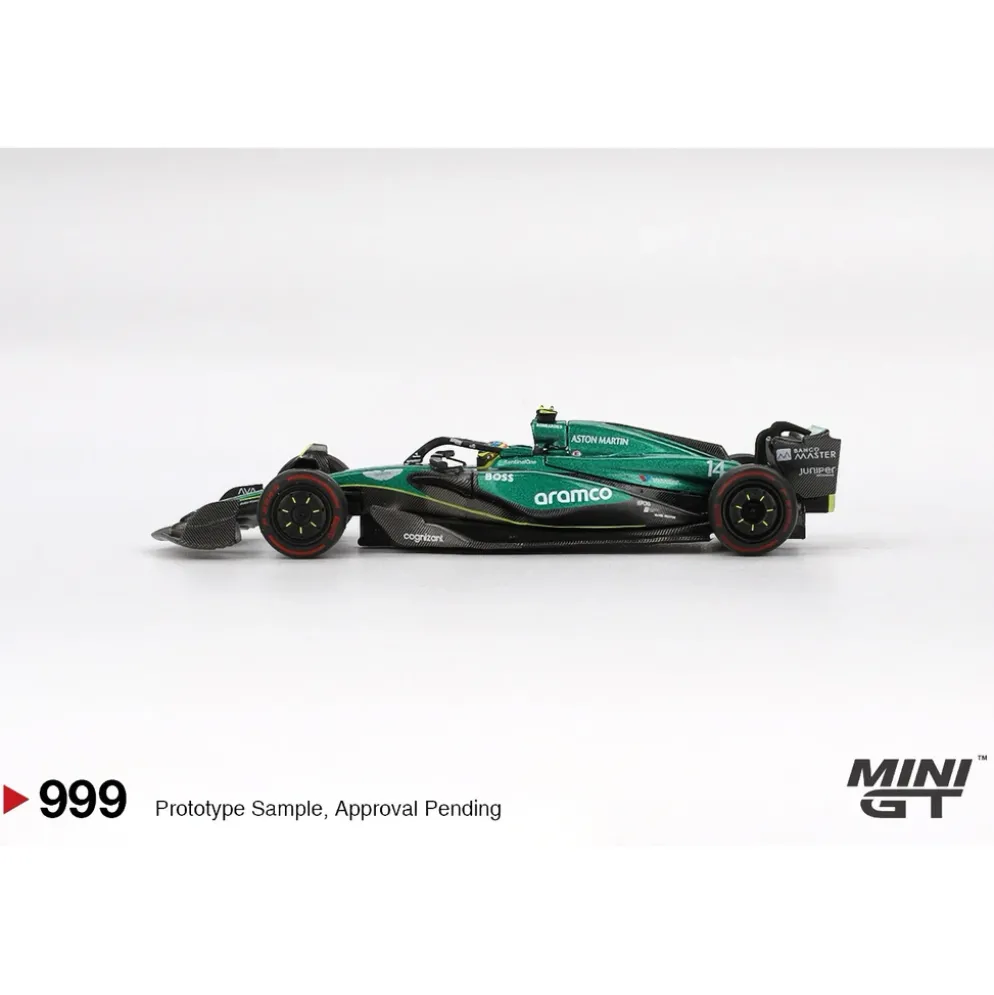 Aston Martin AMR24 #14 Fernando Alonso 2024 F1 2024 Bahrain GP - Grön - 999 - Mini GT - 1:64
