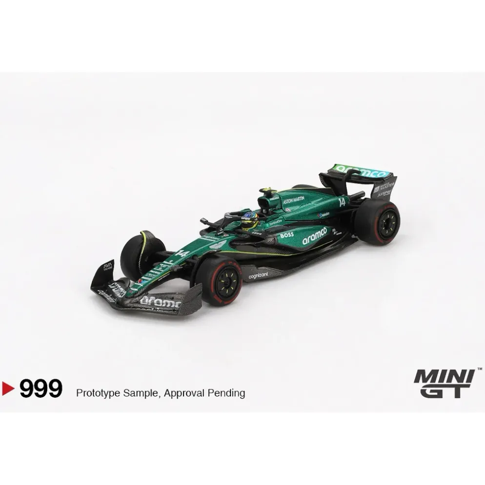Aston Martin AMR24 #14 Fernando Alonso 2024 F1 2024 Bahrain GP - Grön - 999 - Mini GT - 1:64