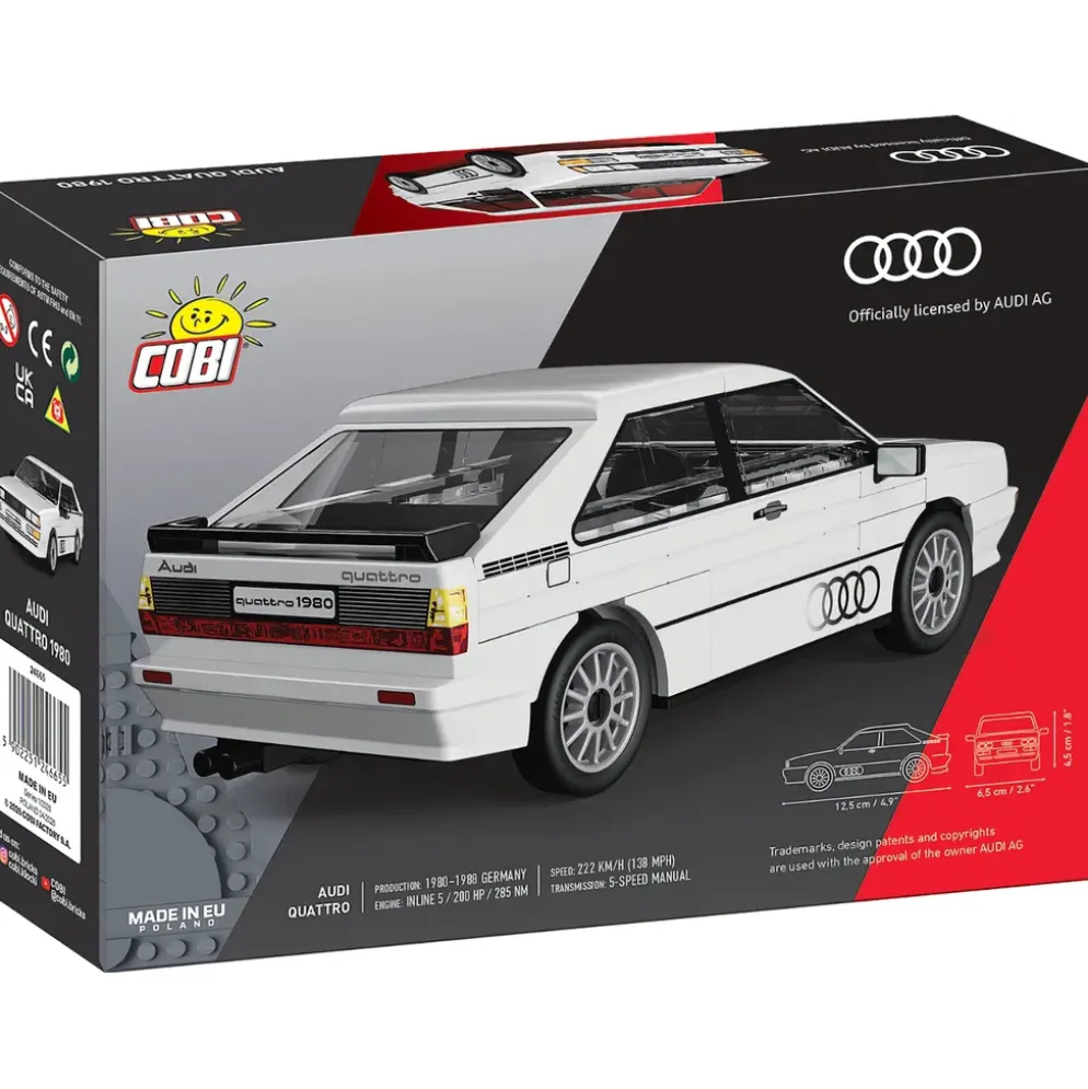Audi Quattro 1980 - Vit - Klossbyggmodell - 24665 - COBI - 1:35