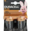 Batterier D (LR20) 2-pack - Alkaliskt - 1,5V - Duracell Plus