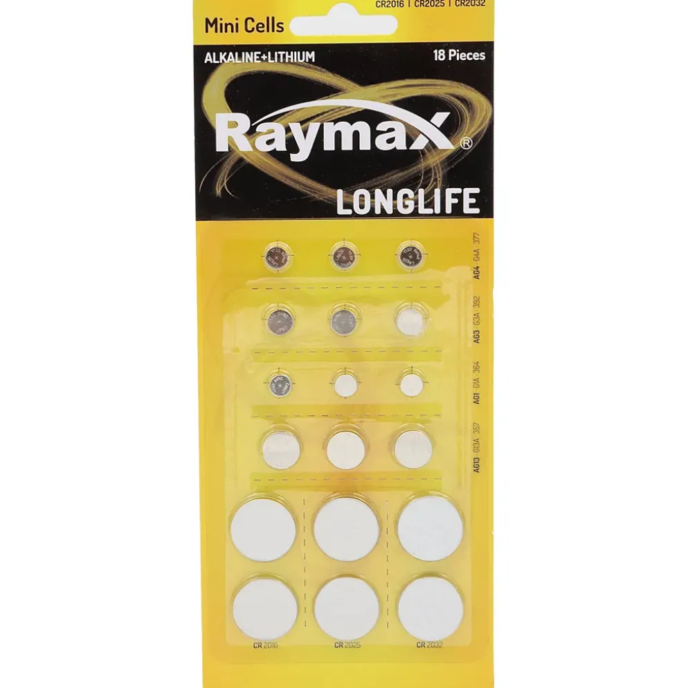 Batterier - Knappceller - Mix 18-pack - Raymax