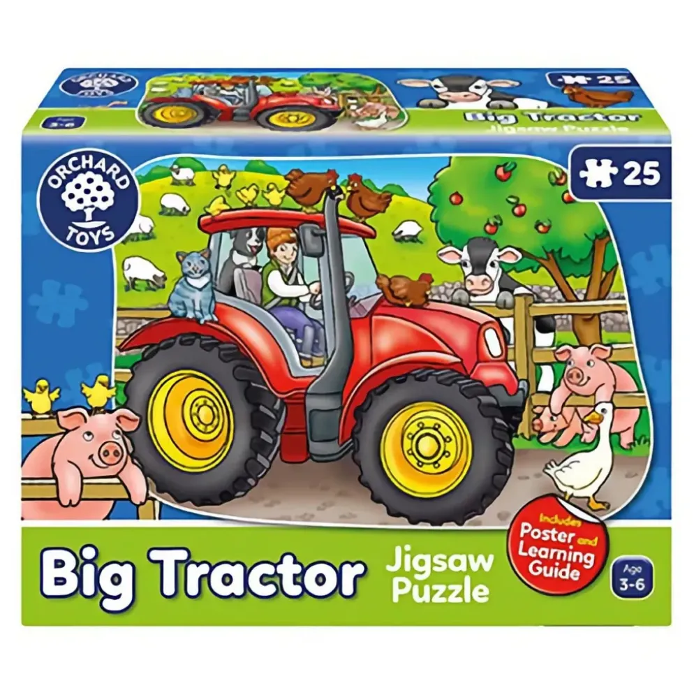 Big Tractor - Pussel med traktor och djur - Orchard Toys