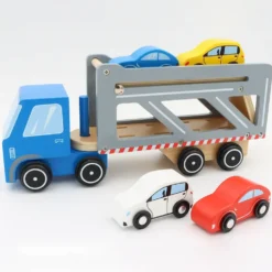 Biltransport med 4 bilar i trä - Small Foot