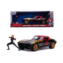 Black Widow & 1966 Chevy Corvette - Avengers - Jada - 1:24