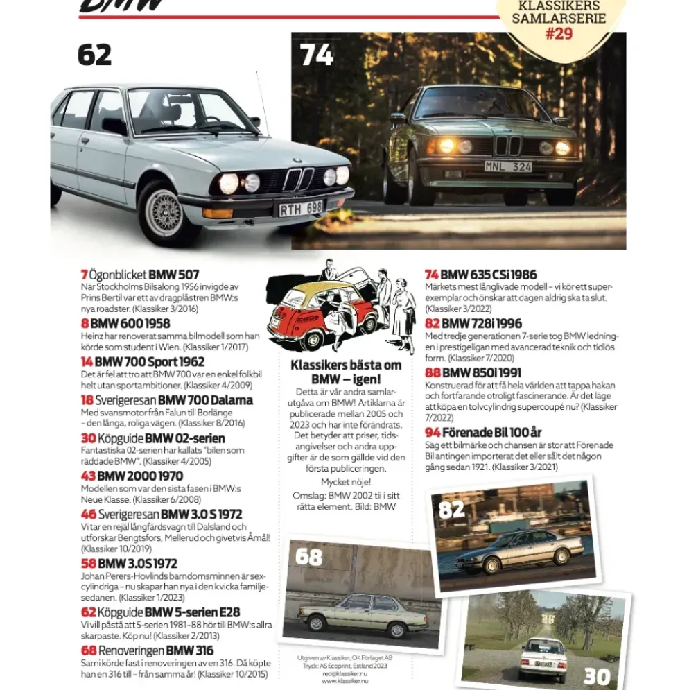 BMW II - Klassikers Samlarserie #29 - Tidning
