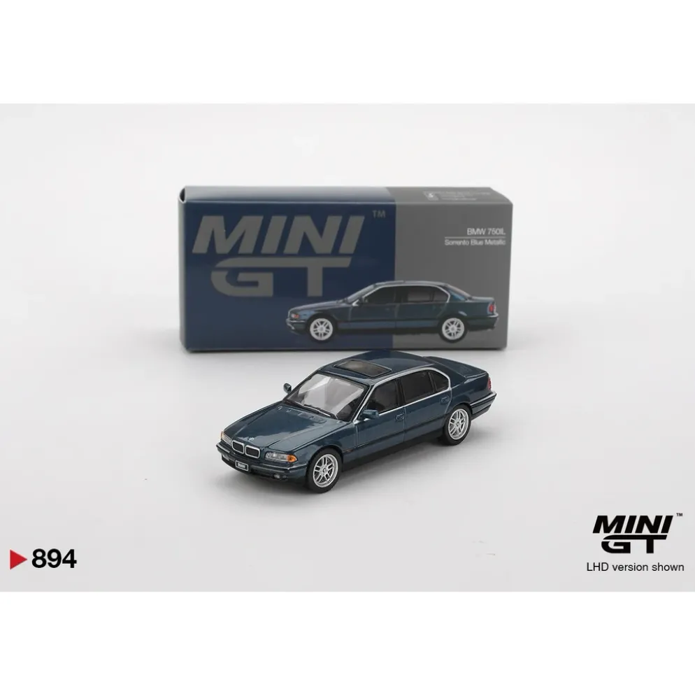 BMW 750IL Sorrento Blue Metallic - Blå - 894 - Mini GT - 1:64