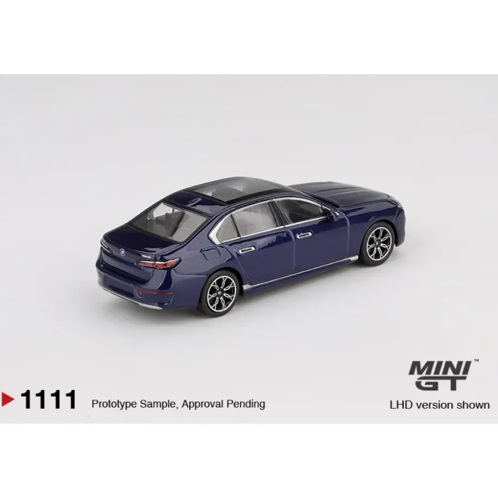 BMW i7 xDrive60 - Tanzanite Blue Metallic - 1111- Mini GT - 1:64