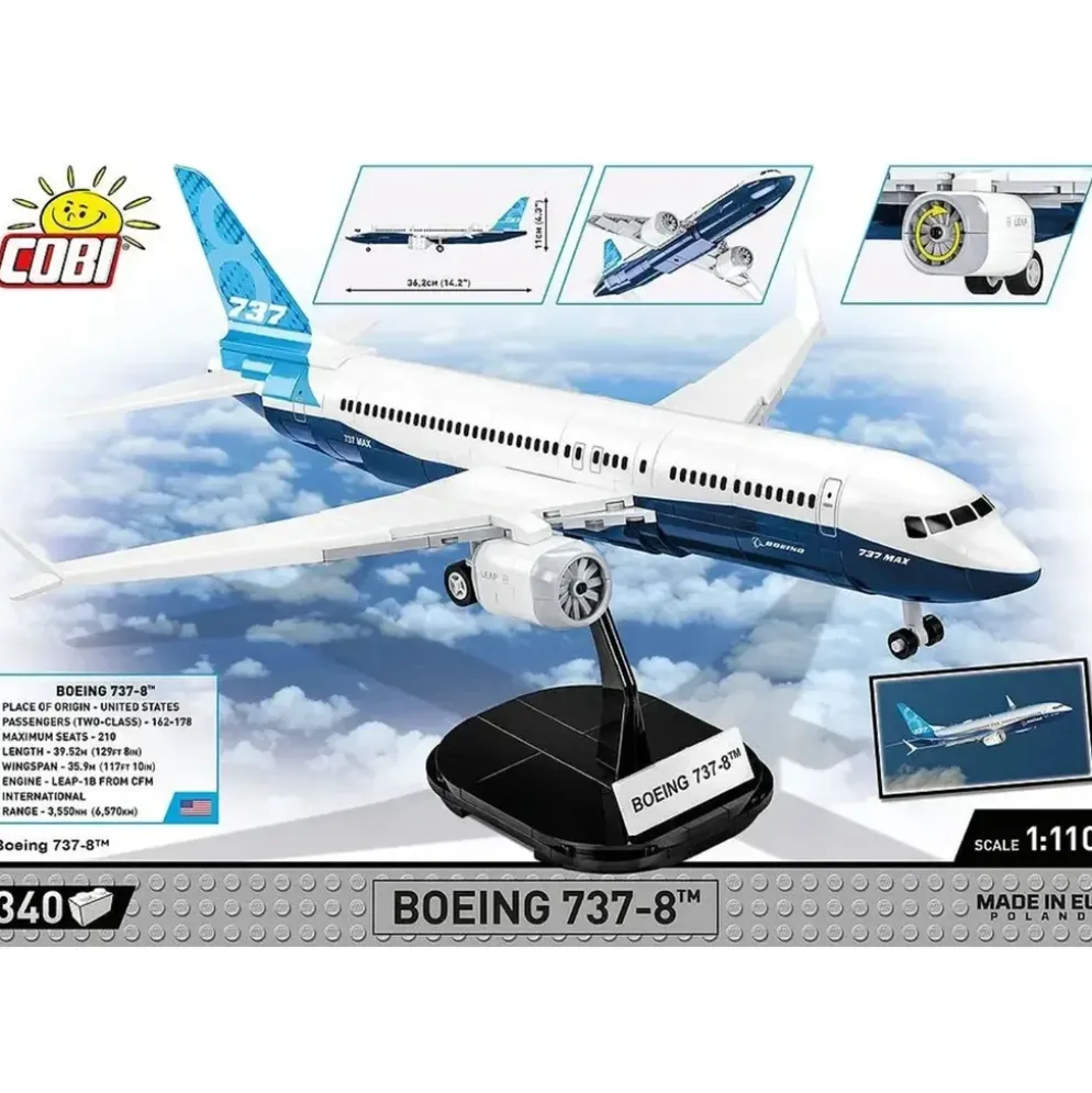 Boeing 737-8 - Klossbyggmodell - 26608 - COBI - 1:110