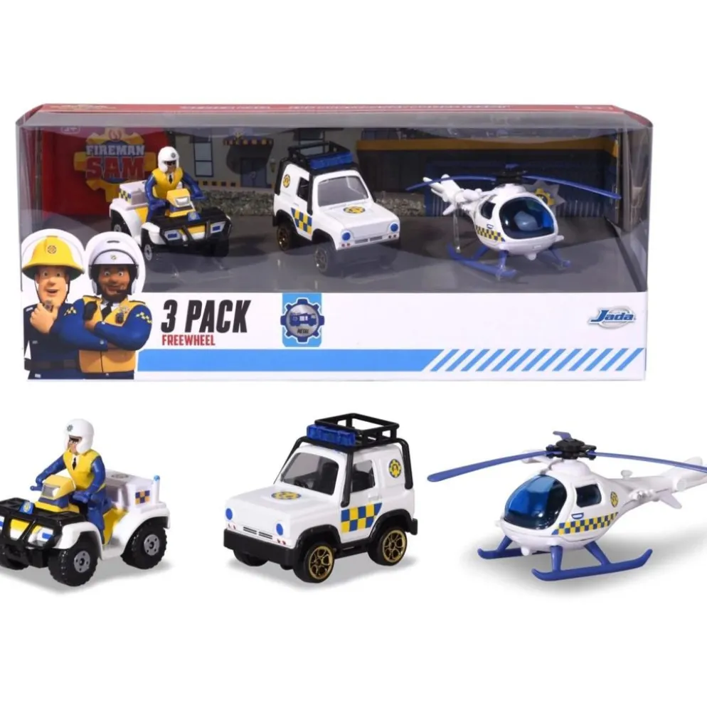 Brandman Sam - 3-pack polisfordon - Dickie Toys