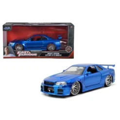 Brian's Nissan Skyline GT-R (BNR34) - Blå - Jada Toys - 1:24