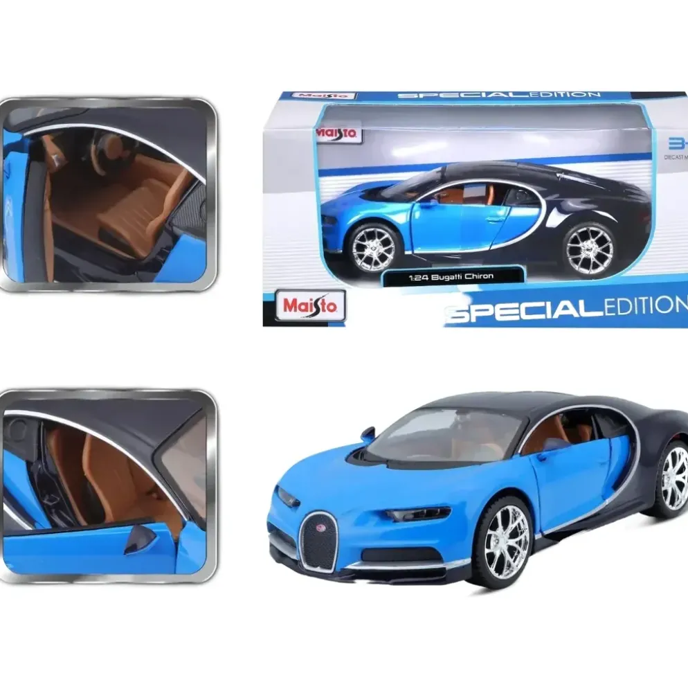 Bugatti Chiron - Blå - Maisto - 1:24