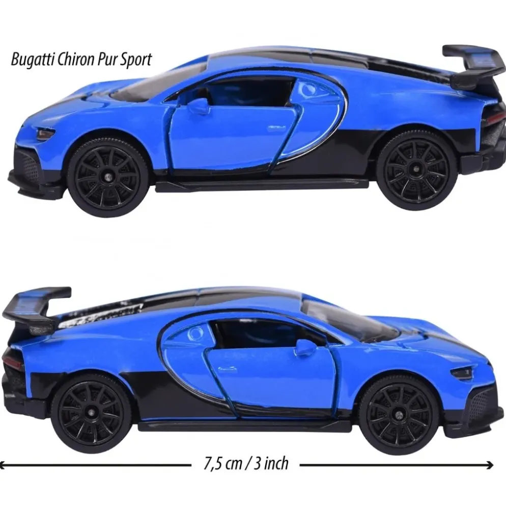 Bugatti Chiron Pur Sport - Blå - Deluxe Cars - Majorette