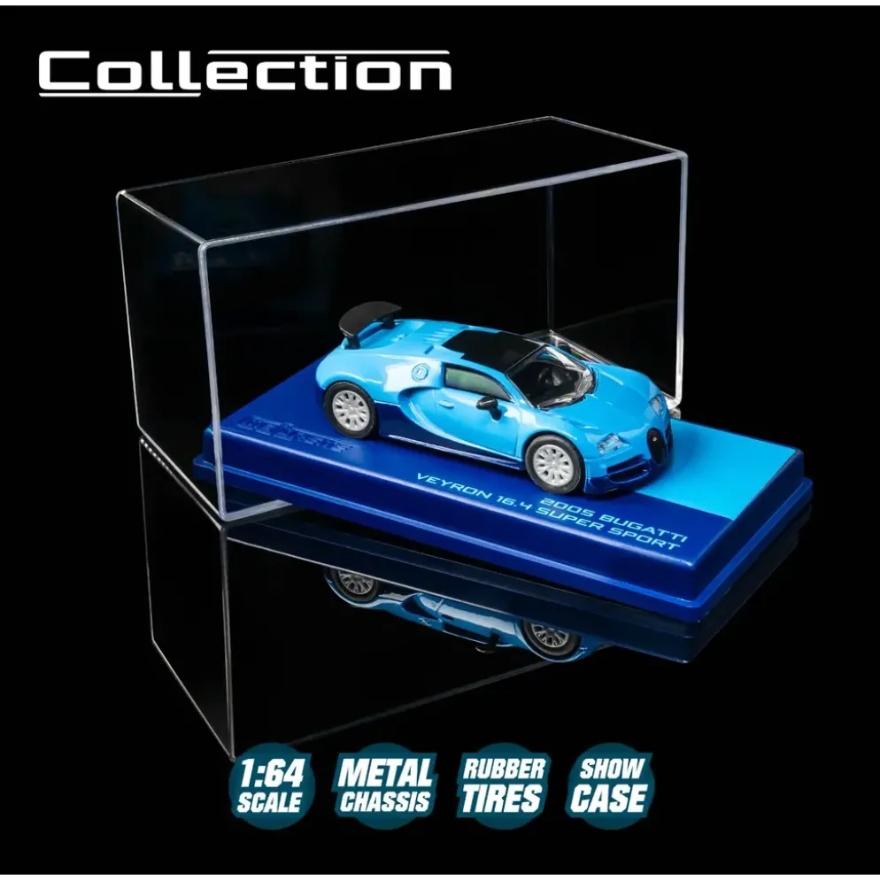 2005 Bugatti Veyron 16.4 Super Sport - Blå - Collection Series - Majorette - 1:64