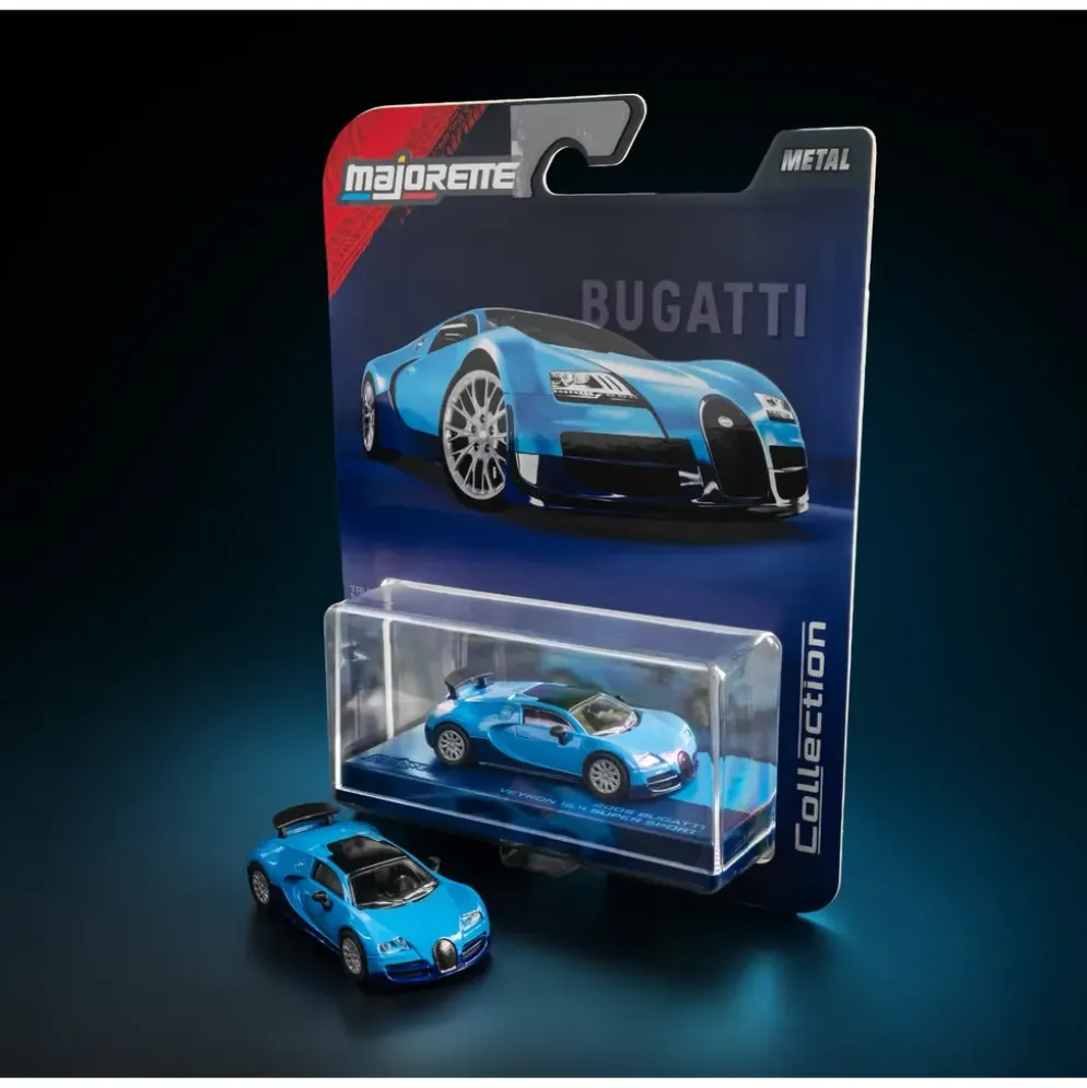 2005 Bugatti Veyron 16.4 Super Sport - Blå - Collection Series - Majorette - 1:64