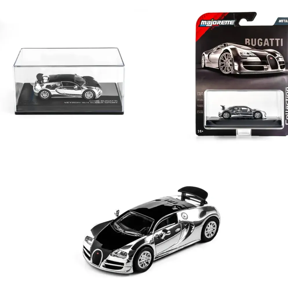 2005 Bugatti Veyron 16.4 Super Sport - Silver/Svart - Collection Series - Majorette - 1:64