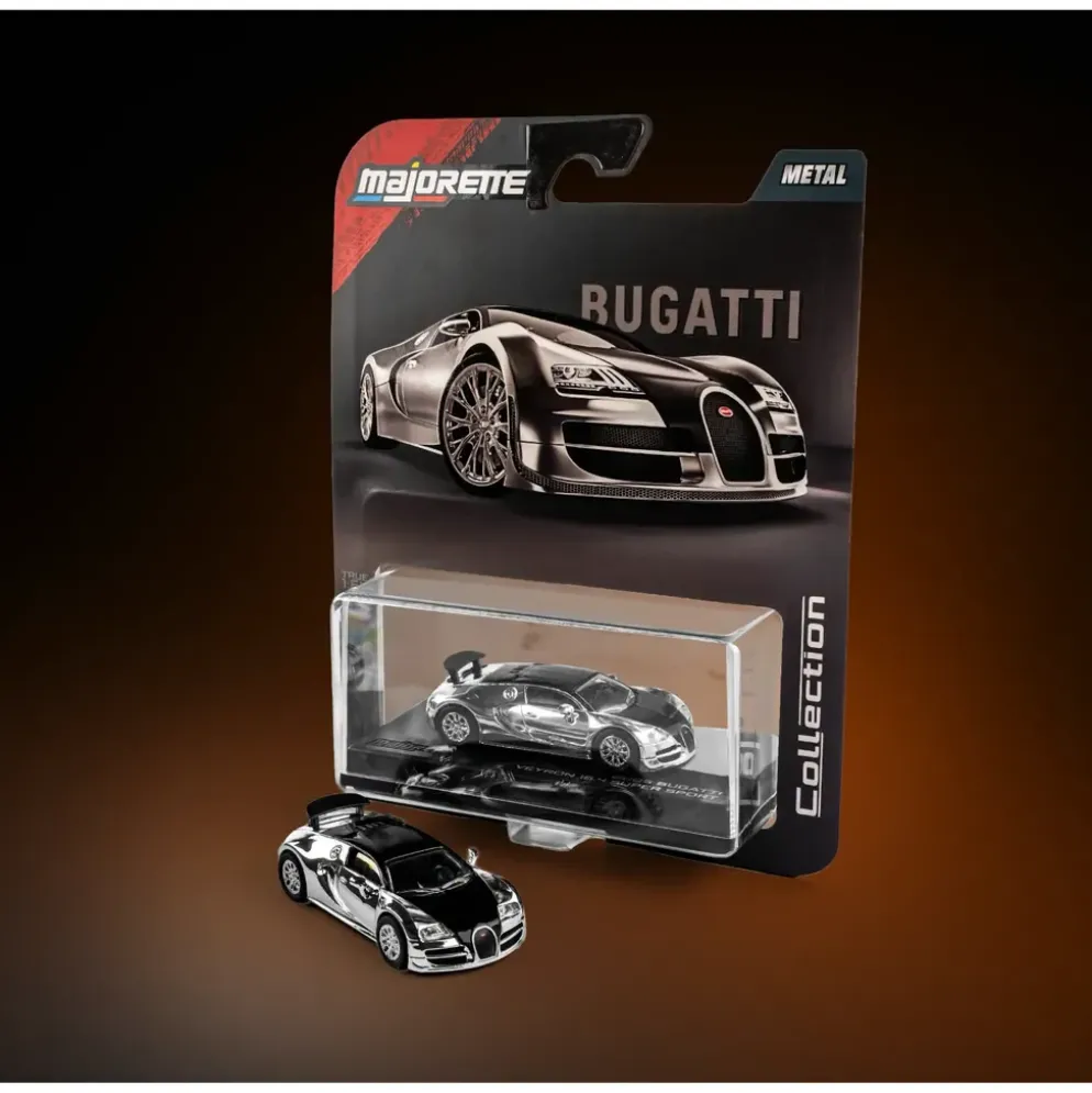 2005 Bugatti Veyron 16.4 Super Sport - Silver/Svart - Collection Series - Majorette - 1:64