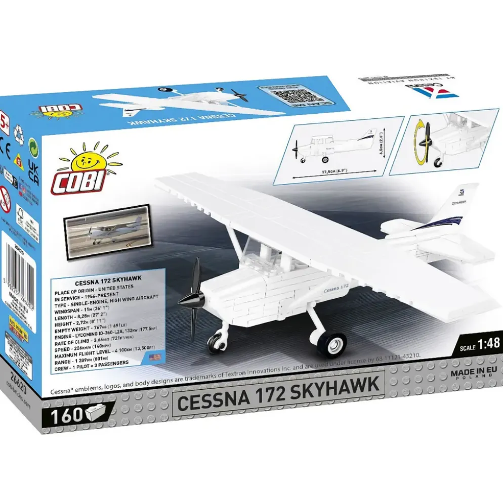 Cessna 172 Skyhawk - Vit - Byggklossar - 26620 - COBI - 1:48
