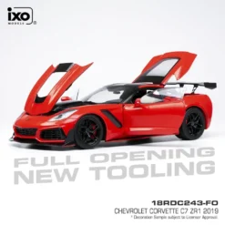 Chevrolet Corvette C7 ZR1 - 2019 - Röd - Ixo Models - 1:18