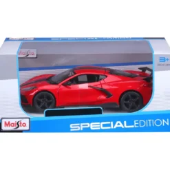 2020 Chevrolet Corvette Stingray Coupe - Röd - Maisto - 1:24