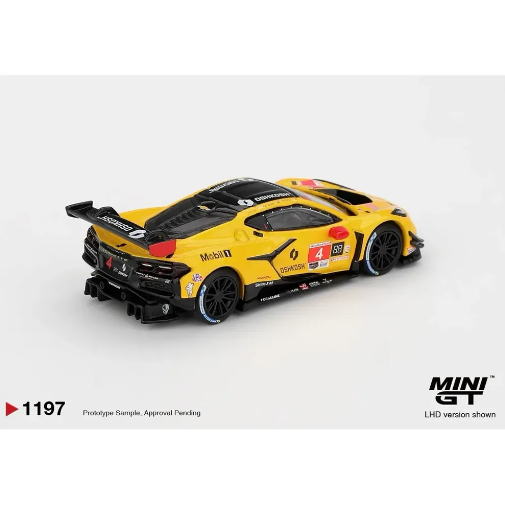 Chevrolet Corvette Z06 GT3.R #4 Corvette Racing by Pratt Miller Motorsports 2025 IMSA Daytona 24 Hrs - Gul - 1197 - Mini GT - 1:64