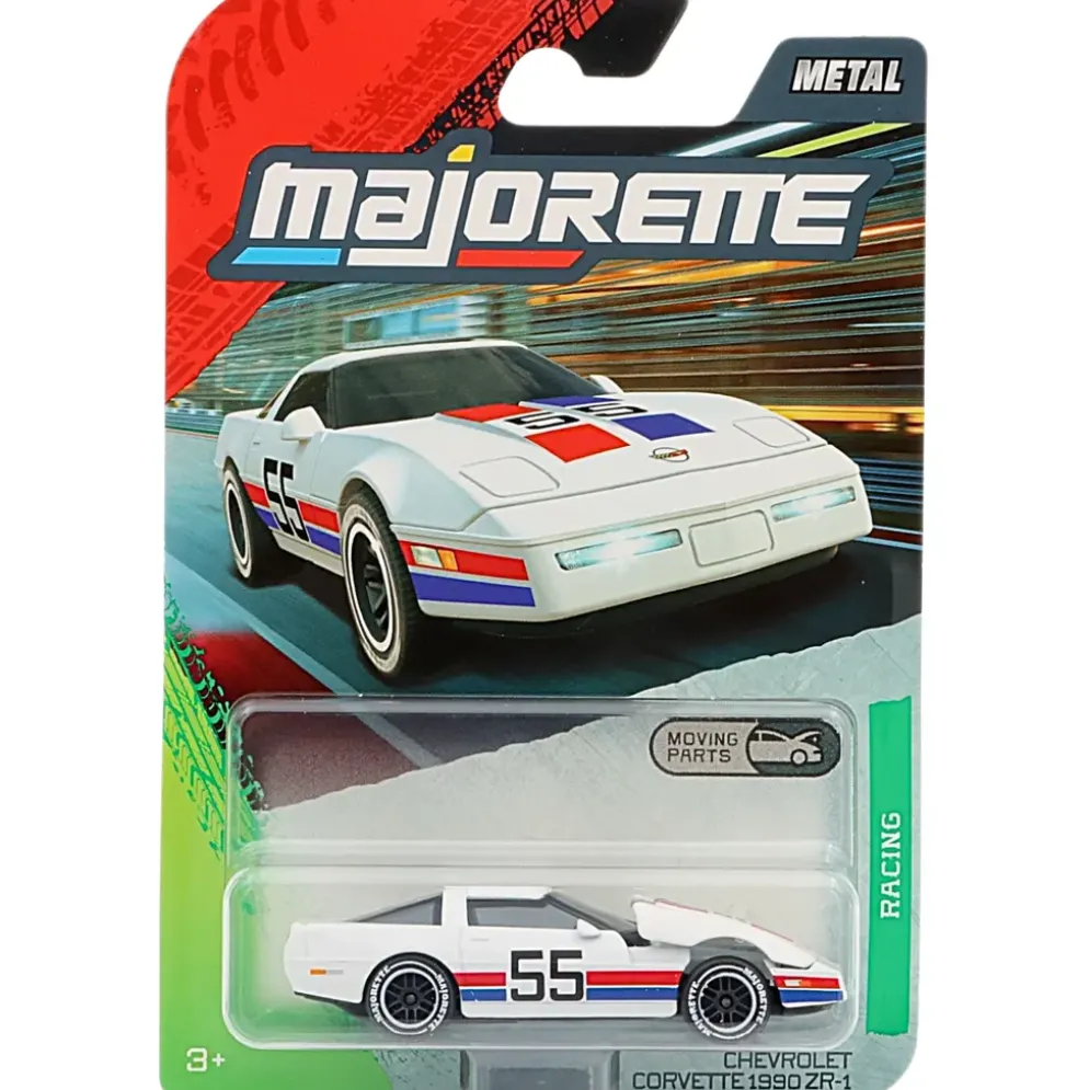 Chevrolet Corvette 1990 ZR-1 - Vit - Racing Premium Cars - Majorette - 7 cm