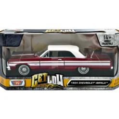 1964 Chevrolet Impala - Röd / Vit - Motormax - 1:24