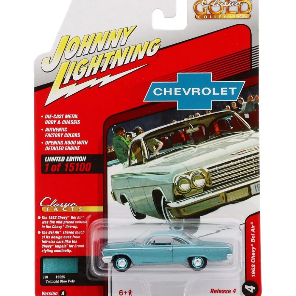 1962 Chevy Bel Air - Blå - Johnny Lightning - 1:64