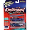 1957 Chevy Bel Air - Blå - Kustomized - J Lightning - 1:64