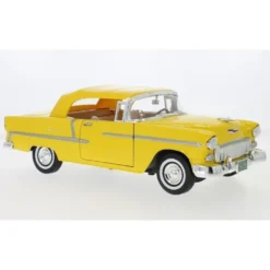 1955 Chevy Bel Air - Gul - Motormax - 1:18