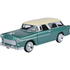 1955 Chevy Bel Air Nomad - Grön och Beige - Motormax - 1:24