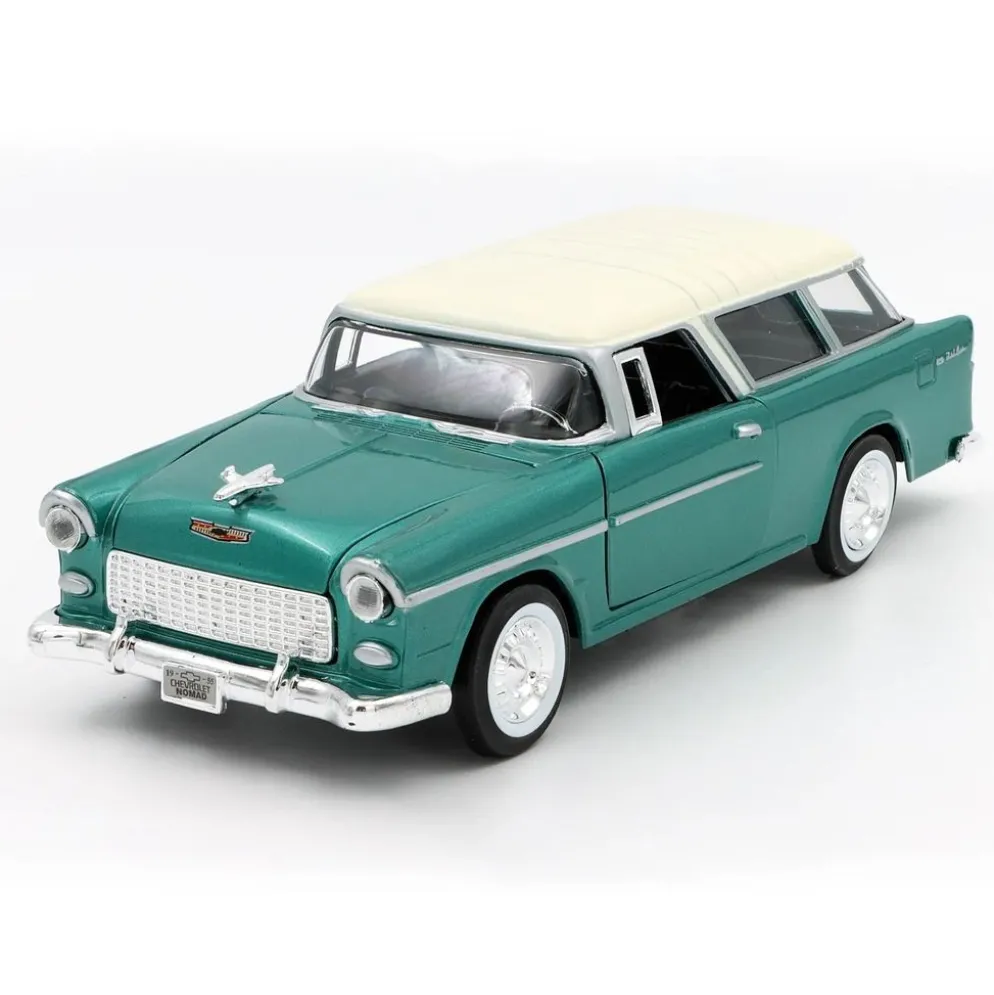 1955 Chevy Bel Air Nomad - Grön och Beige - Motormax - 1:24