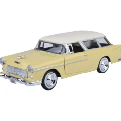 1955 Chevy Bel Air Nomad - Gul och Beige - Motormax - 1:24
