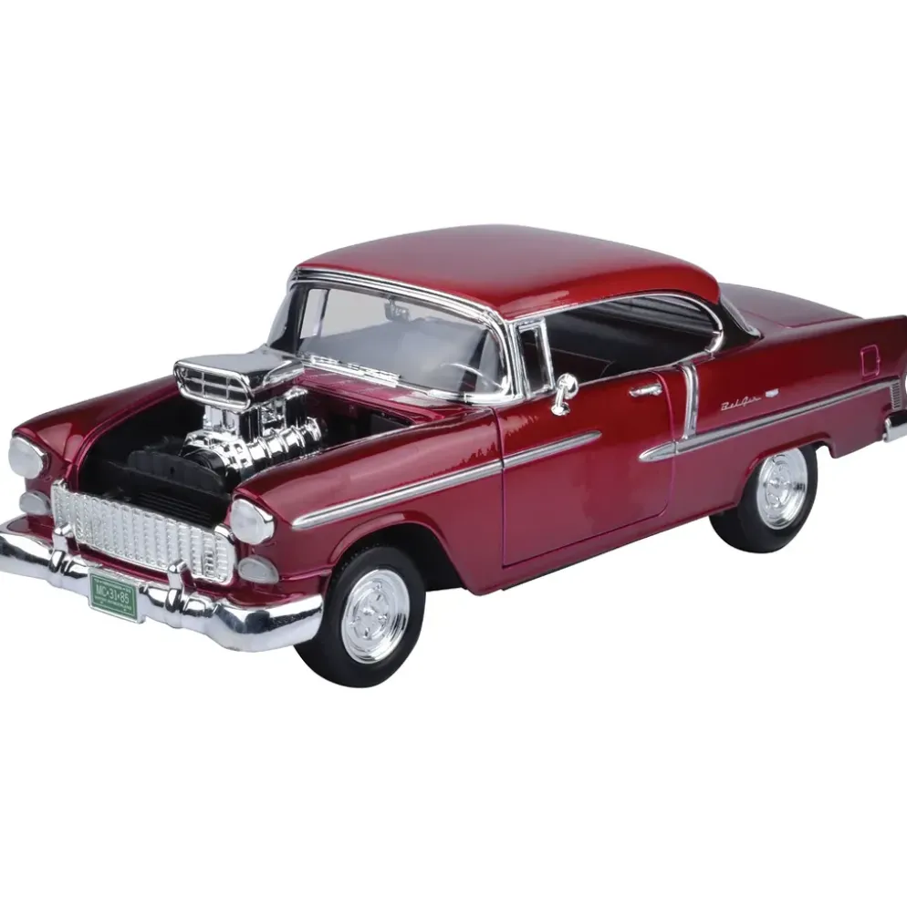 1955 Chevy Bel Air Tuning - Röd - Motormax - 1:18
