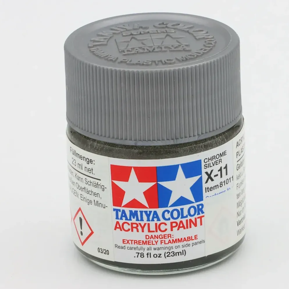 Chrome Silver X-11 - Akrylfärg - 23 ml - Tamiya