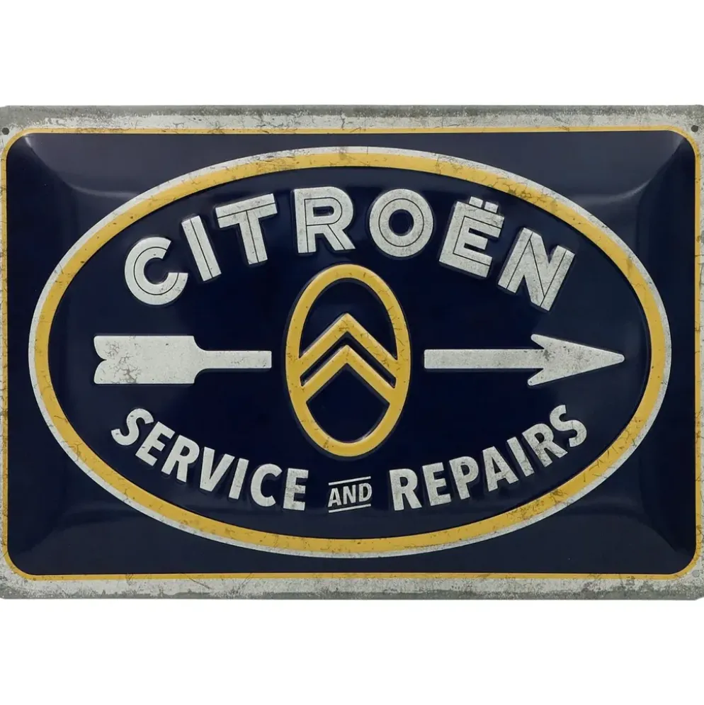 Citroën - Service and Repairs - Plåtskylt - 30x20 cm