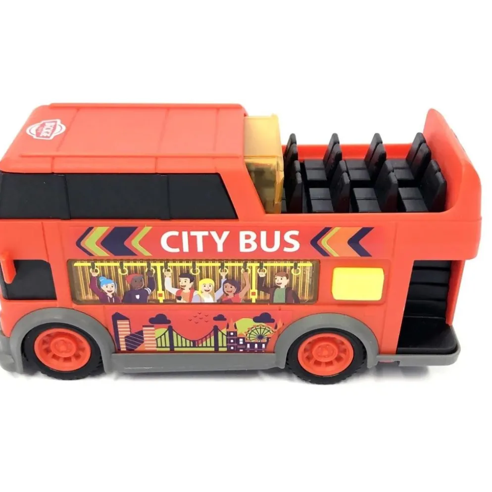 City Bus - Röd Stadsbuss - Ljud och Ljus - Dickie Toys