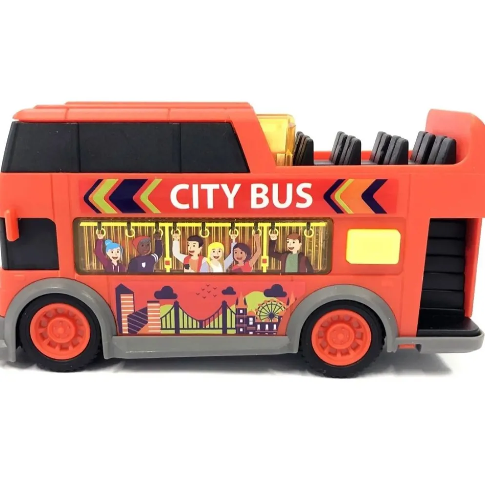 City Bus - Röd Stadsbuss - Ljud och Ljus - Dickie Toys