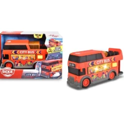 City Bus - Röd Stadsbuss - Ljud och Ljus - Dickie Toys