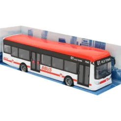 City Bus - Vit / Röd - Bburago - 19 cm