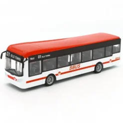 City Bus - Vit / Röd - Bburago - 19 cm