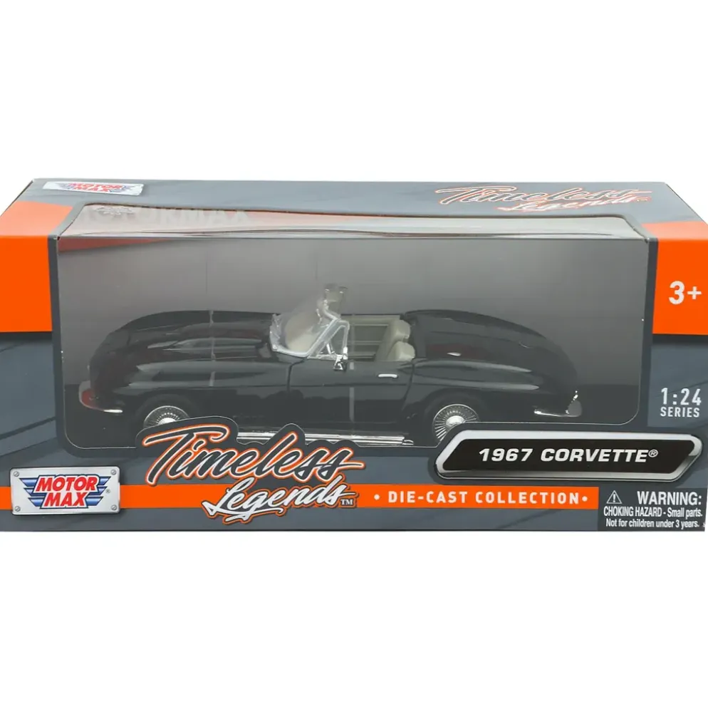 1967 Corvette - Chevrolet - Svart - Motormax - 1:24