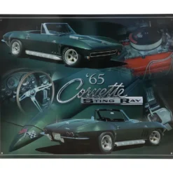65 Corvette Sting Ray - Chevrolet - Plåtskylt - 38x31 cm