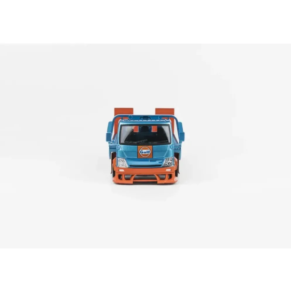 Custom Flatbed Tow Truck - Gulf - Micro Turbo - 1:64