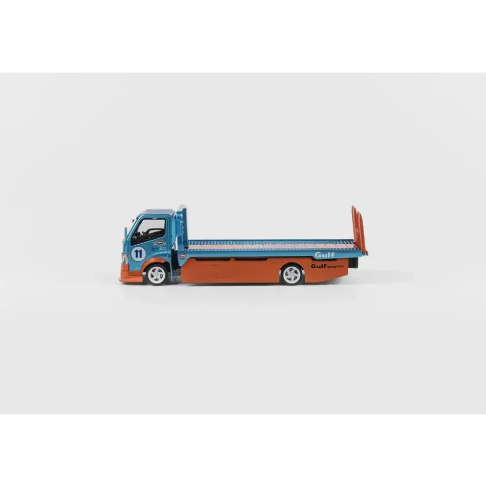 Custom Flatbed Tow Truck - Gulf - Micro Turbo - 1:64