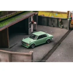 Datsun 510 - Ljusgrön - ROAD64 - Tarmac Works - 1:64