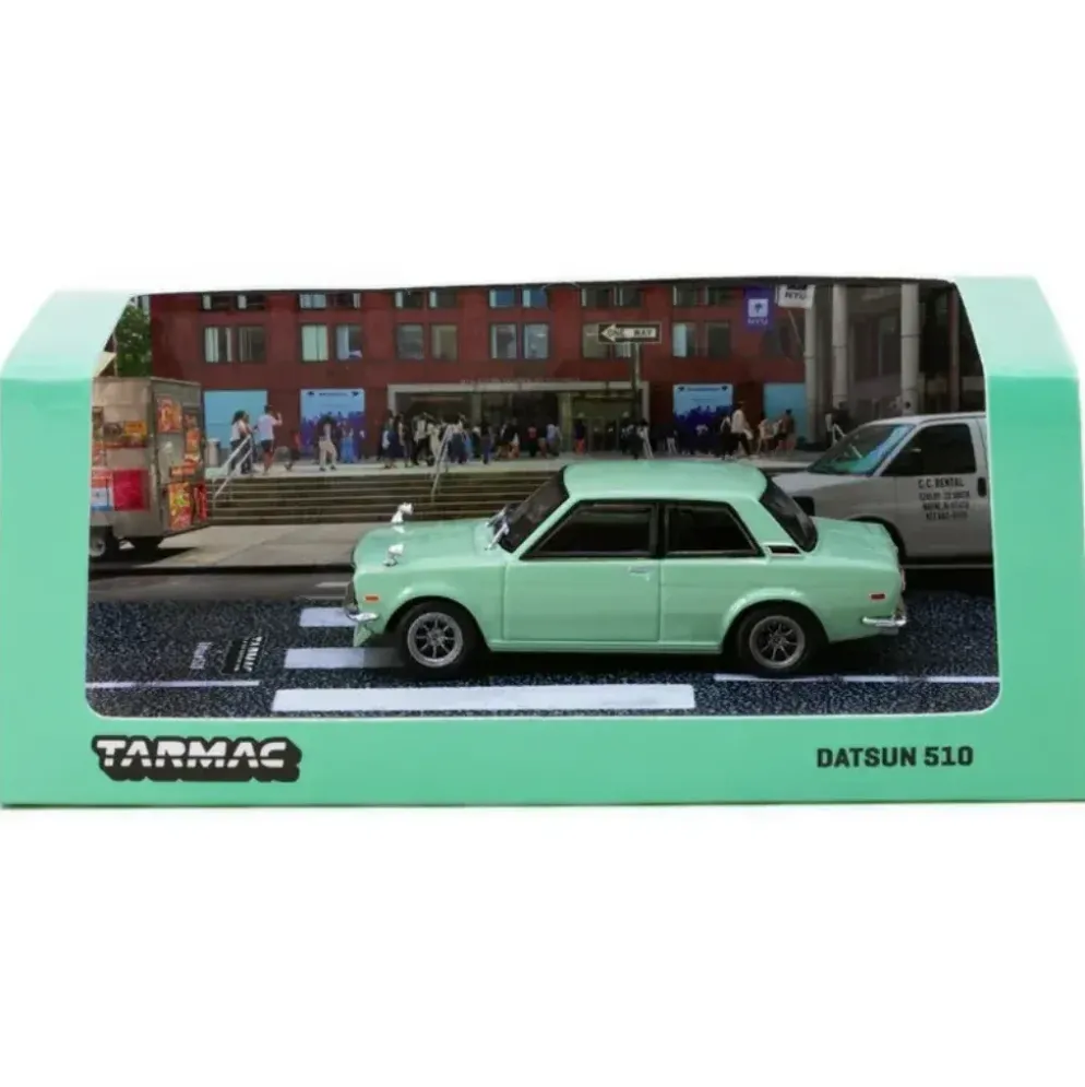 Datsun 510 - Ljusgrön - ROAD64 - Tarmac Works - 1:64